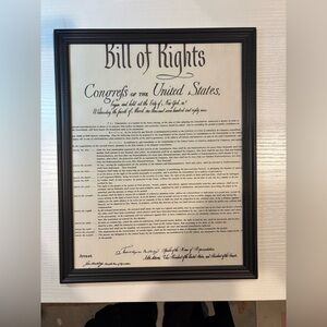 Framed Bill of Rights Wall Art - Black Frame